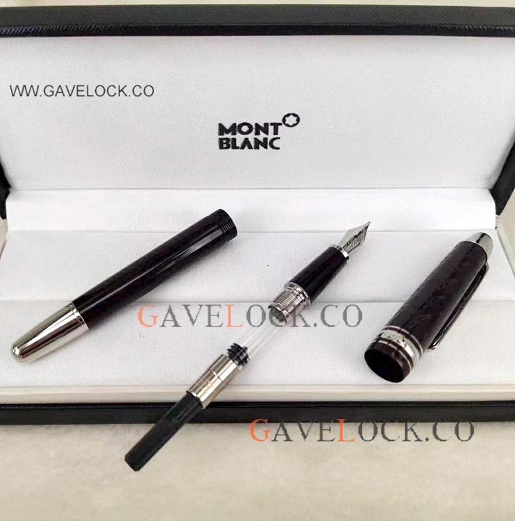 Perfect Replica Montblanc Petit Prince Classique 145 Fountain Pen - Black Barrel